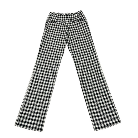 Tara Jarmon Paris Peter Size 34 US XS/2 Black White Gingham Pants Trousers NWT - Picture 8 of 16